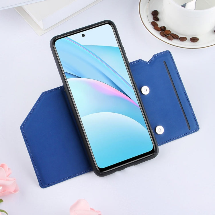 For Xiaomi Mi 10T Lite 5G Skin Feel PU + TPU + PC Back Cover Shockproof Case with Card Slots & Holder & Photo Frame