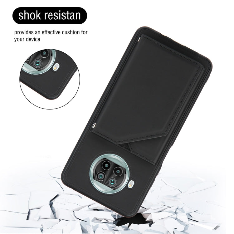 For Xiaomi Mi 10T Lite 5G Skin Feel PU + TPU + PC Back Cover Shockproof Case with Card Slots & Holder & Photo Frame