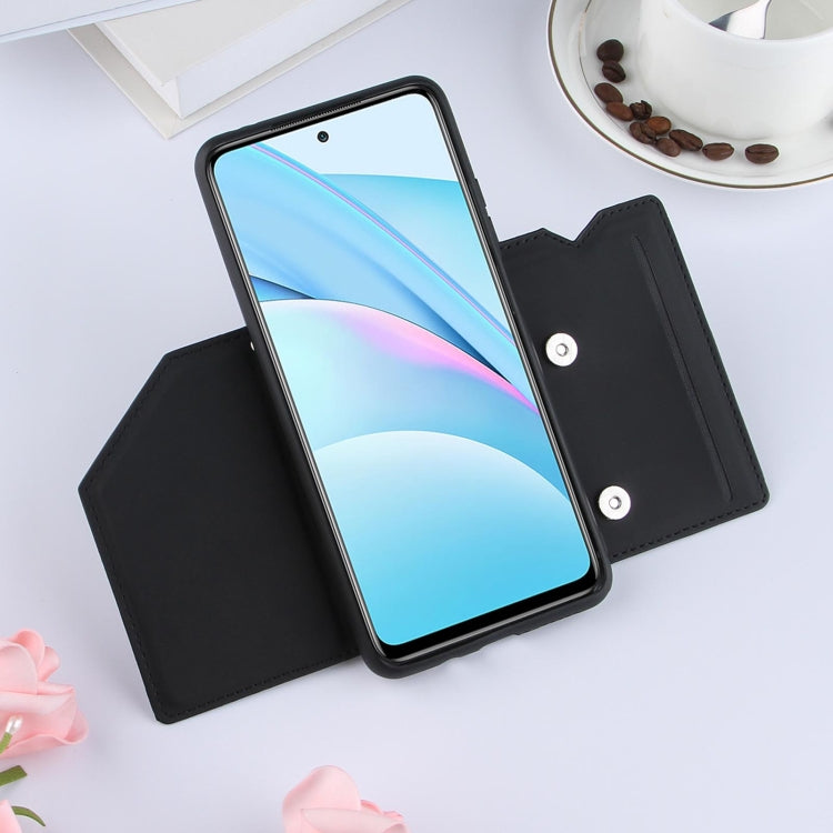 For Xiaomi Mi 10T Lite 5G Skin Feel PU + TPU + PC Back Cover Shockproof Case with Card Slots & Holder & Photo Frame