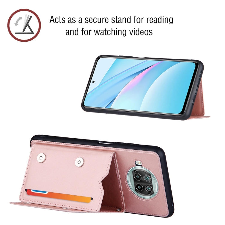 For Xiaomi Mi 10T Lite 5G Skin Feel PU + TPU + PC Back Cover Shockproof Case with Card Slots & Holder & Photo Frame