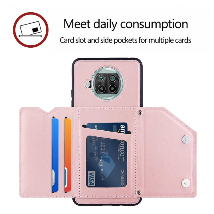 For Xiaomi Mi 10T Lite 5G Skin Feel PU + TPU + PC Back Cover Shockproof Case with Card Slots & Holder & Photo Frame