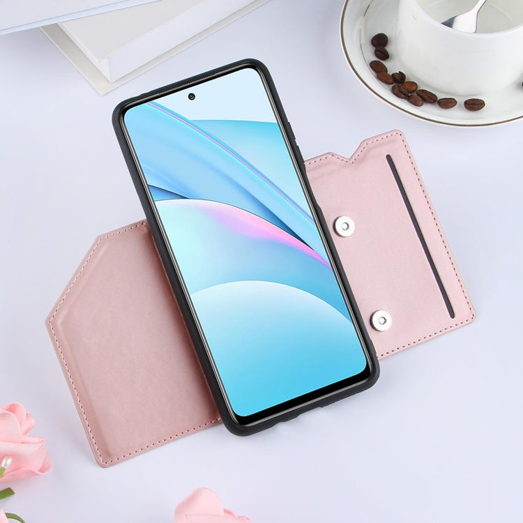 For Xiaomi Mi 10T Lite 5G Skin Feel PU + TPU + PC Back Cover Shockproof Case with Card Slots & Holder & Photo Frame