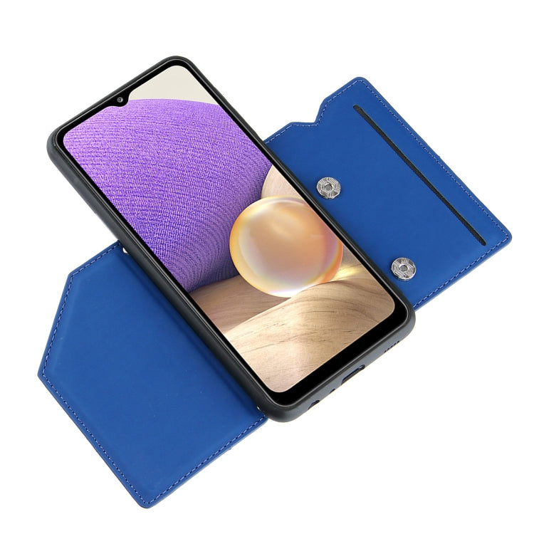 For Xiaomi Poco M3 / Redmi Note 9 4G Skin Feel PU + TPU + PC Back Cover Shockproof Case with Card Slots & Holder & Photo Frame