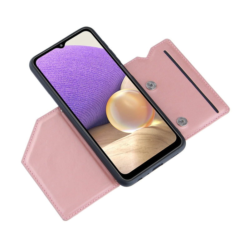 For Xiaomi Poco M3 / Redmi Note 9 4G Skin Feel PU + TPU + PC Back Cover Shockproof Case with Card Slots & Holder & Photo Frame