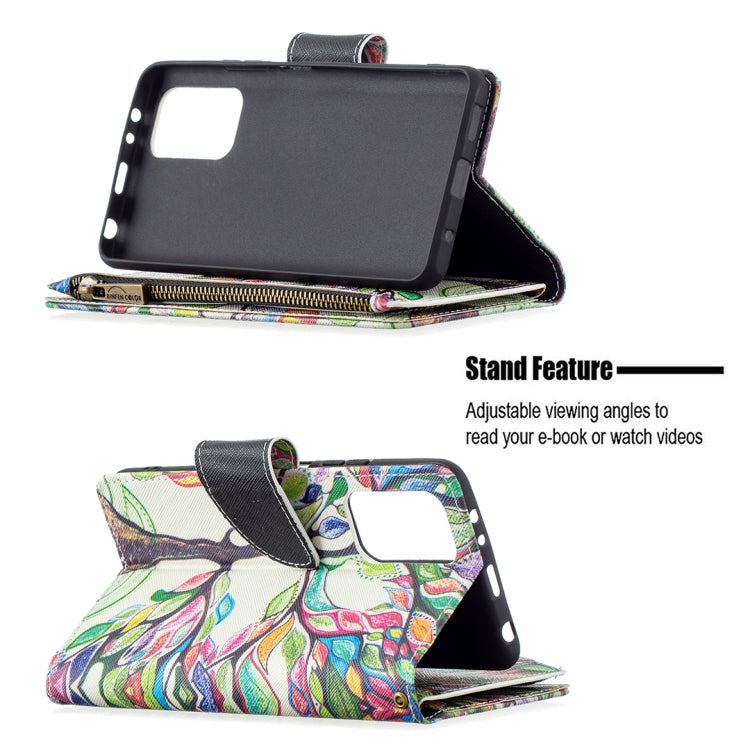 For Xiaomi Redmi Note 10 Pro Colored Drawing Pattern Zipper Horizontal Flip Leather Case with Holder & Card Slots & Wallet