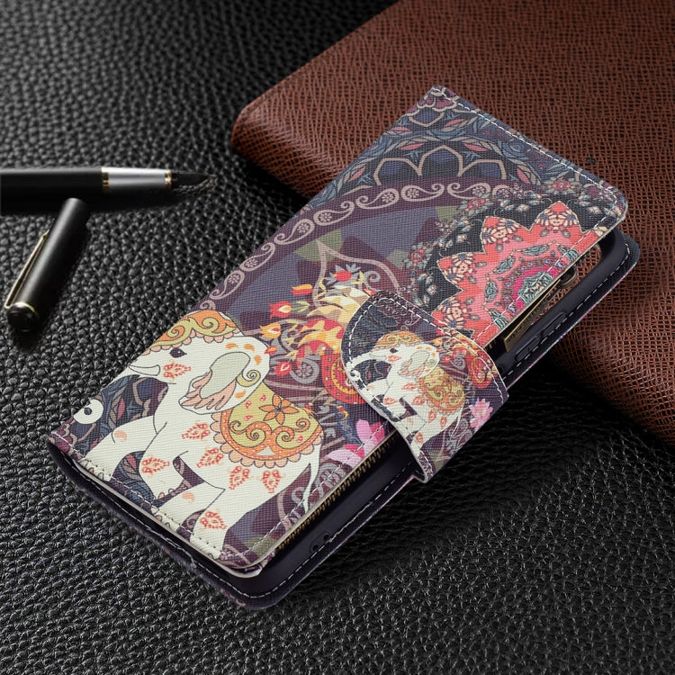 For Xiaomi Redmi Note 10 4G Colored Drawing Pattern Zipper Horizontal Flip Leather Case with Holder & Card Slots & Wallet