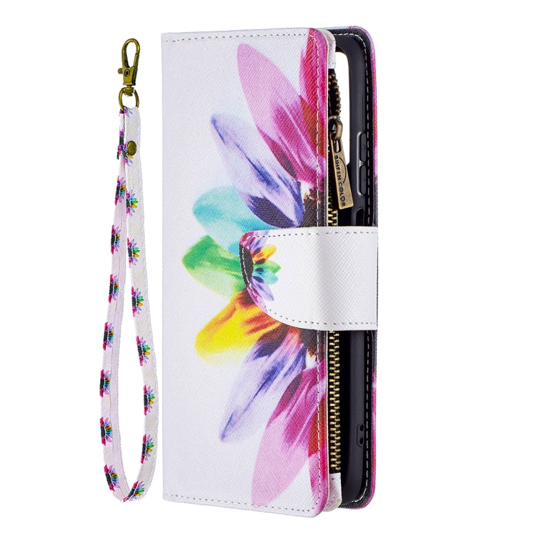 For Xiaomi Redmi Note 10 4G Colored Drawing Pattern Zipper Horizontal Flip Leather Case with Holder & Card Slots & Wallet