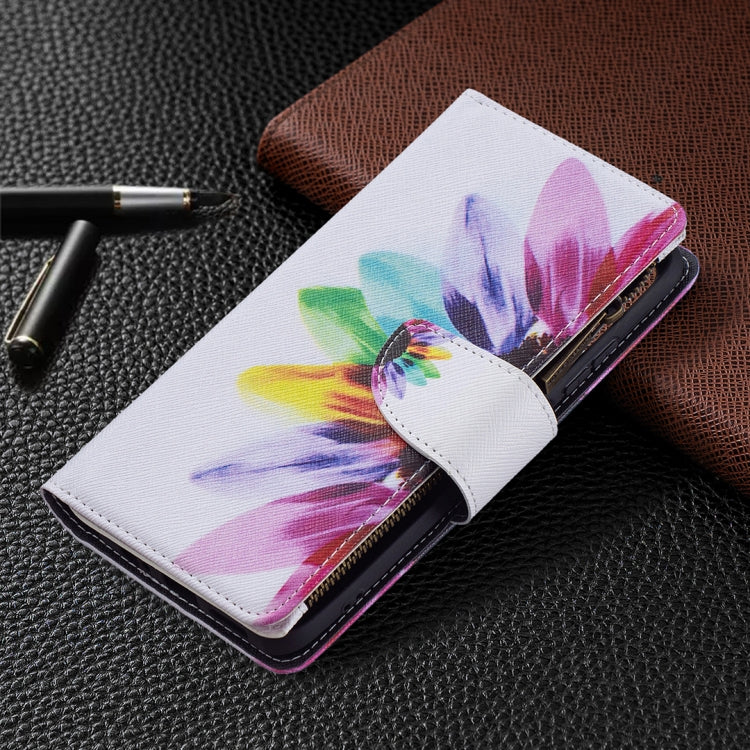 For Xiaomi Redmi Note 10 4G Colored Drawing Pattern Zipper Horizontal Flip Leather Case with Holder & Card Slots & Wallet