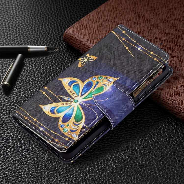 For Xiaomi Redmi Note 10 4G Colored Drawing Pattern Zipper Horizontal Flip Leather Case with Holder & Card Slots & Wallet