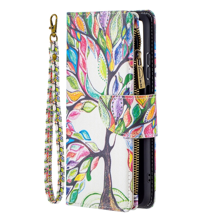 For Xiaomi Redmi Note 10 4G Colored Drawing Pattern Zipper Horizontal Flip Leather Case with Holder & Card Slots & Wallet