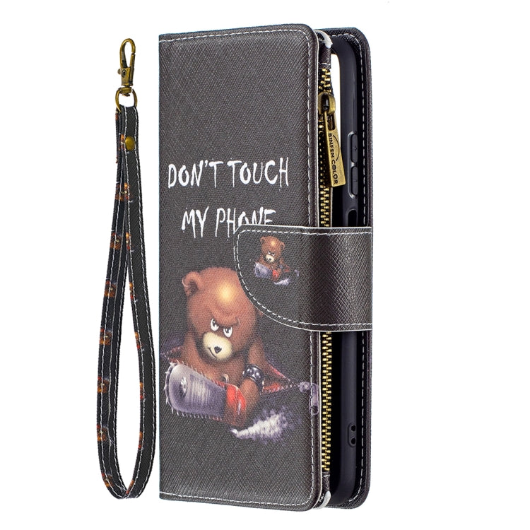 For Xiaomi Redmi Note 10 4G Colored Drawing Pattern Zipper Horizontal Flip Leather Case with Holder & Card Slots & Wallet