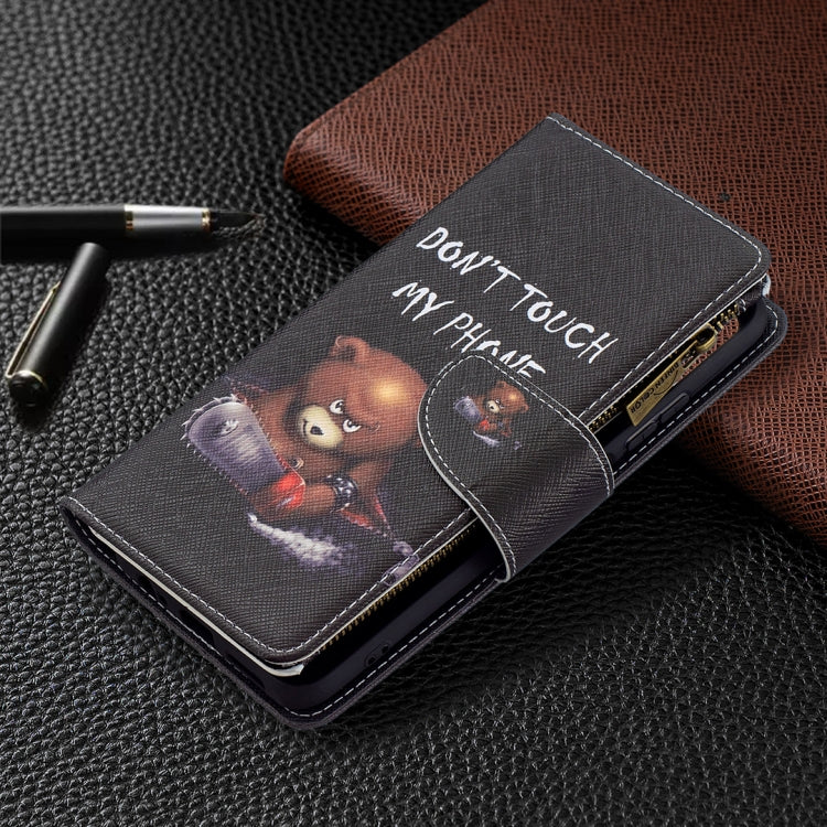 For Xiaomi Redmi Note 10 4G Colored Drawing Pattern Zipper Horizontal Flip Leather Case with Holder & Card Slots & Wallet