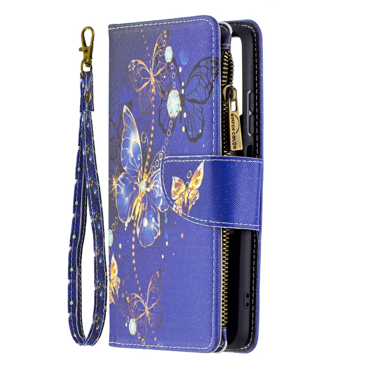 For Xiaomi Redmi Note 10 4G Colored Drawing Pattern Zipper Horizontal Flip Leather Case with Holder & Card Slots & Wallet
