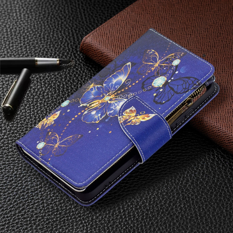For Xiaomi Redmi Note 10 4G Colored Drawing Pattern Zipper Horizontal Flip Leather Case with Holder & Card Slots & Wallet
