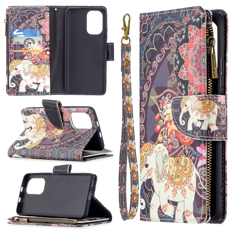 For Xiaomi Mi 11i / Poco F3 / Redmi K40 / K40 Pro Colored Drawing Pattern Zipper Horizontal Flip Leather Case with Holder & Card Slots & Wallet
