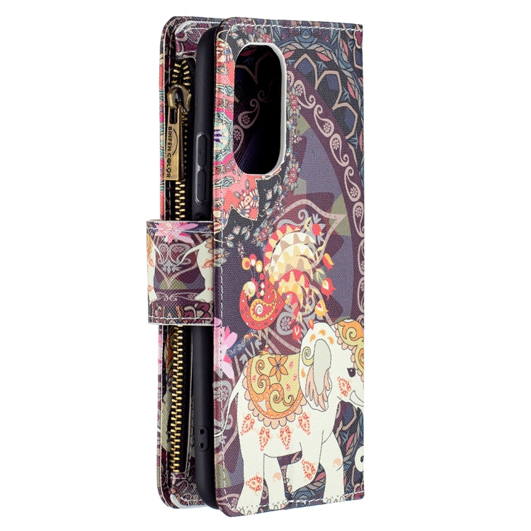 For Xiaomi Mi 11i / Poco F3 / Redmi K40 / K40 Pro Colored Drawing Pattern Zipper Horizontal Flip Leather Case with Holder & Card Slots & Wallet