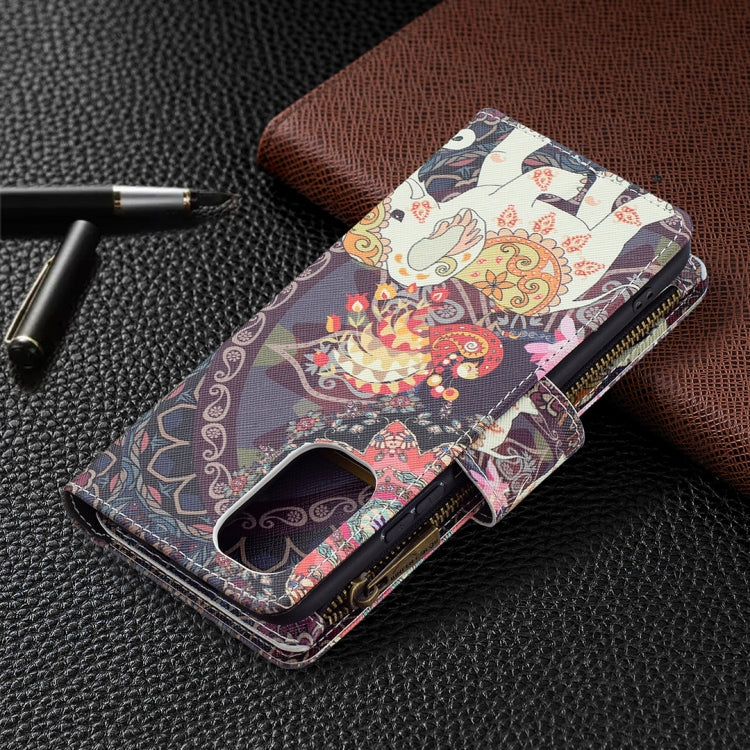 For Xiaomi Mi 11i / Poco F3 / Redmi K40 / K40 Pro Colored Drawing Pattern Zipper Horizontal Flip Leather Case with Holder & Card Slots & Wallet