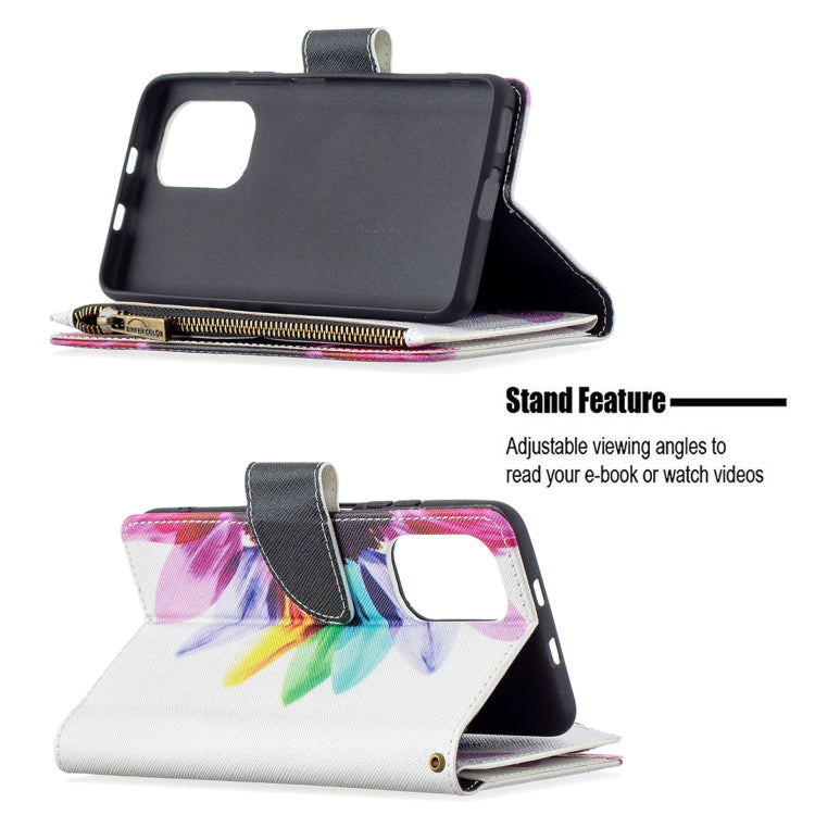For Xiaomi Mi 11i / Poco F3 / Redmi K40 / K40 Pro Colored Drawing Pattern Zipper Horizontal Flip Leather Case with Holder & Card Slots & Wallet