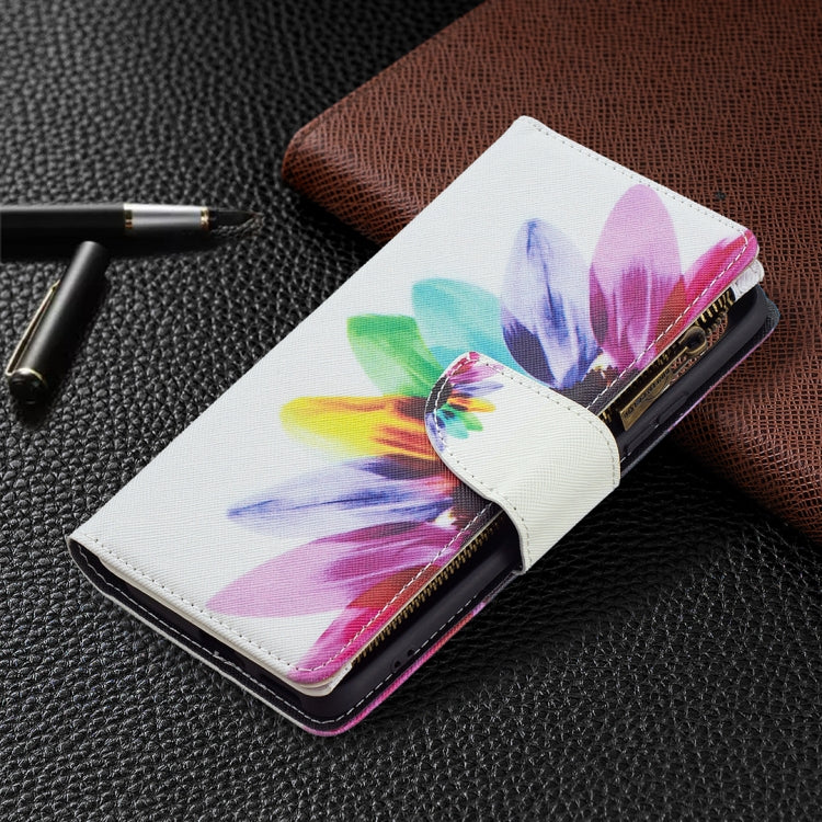 For Xiaomi Mi 11i / Poco F3 / Redmi K40 / K40 Pro Colored Drawing Pattern Zipper Horizontal Flip Leather Case with Holder & Card Slots & Wallet