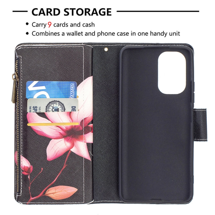 For Xiaomi Mi 11i / Poco F3 / Redmi K40 / K40 Pro Colored Drawing Pattern Zipper Horizontal Flip Leather Case with Holder & Card Slots & Wallet
