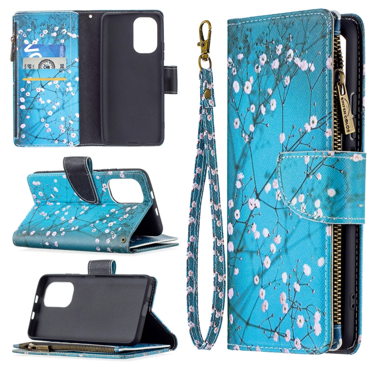 For Xiaomi Mi 11i / Poco F3 / Redmi K40 / K40 Pro Colored Drawing Pattern Zipper Horizontal Flip Leather Case with Holder & Card Slots & Wallet