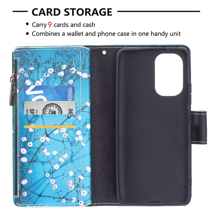 For Xiaomi Mi 11i / Poco F3 / Redmi K40 / K40 Pro Colored Drawing Pattern Zipper Horizontal Flip Leather Case with Holder & Card Slots & Wallet