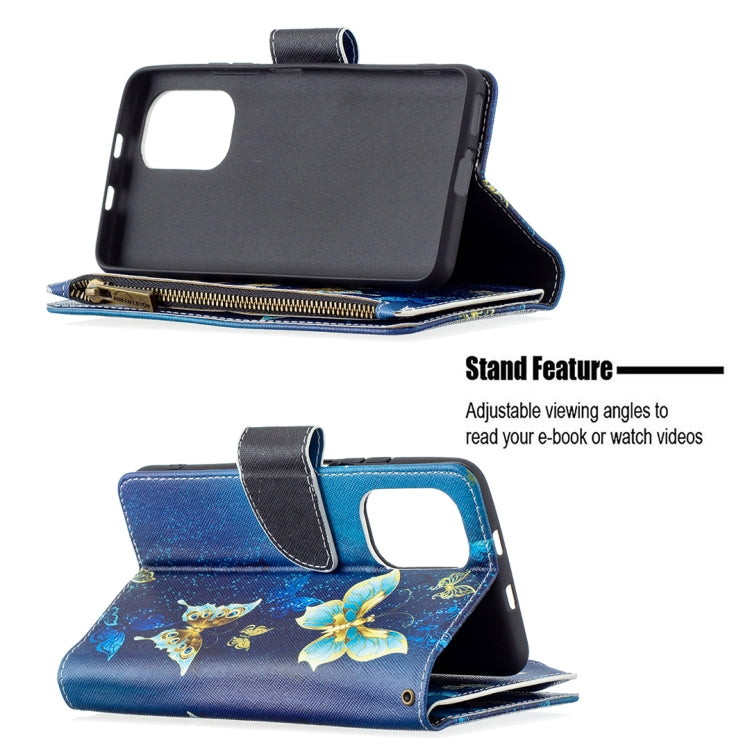 For Xiaomi Mi 11i / Poco F3 / Redmi K40 / K40 Pro Colored Drawing Pattern Zipper Horizontal Flip Leather Case with Holder & Card Slots & Wallet