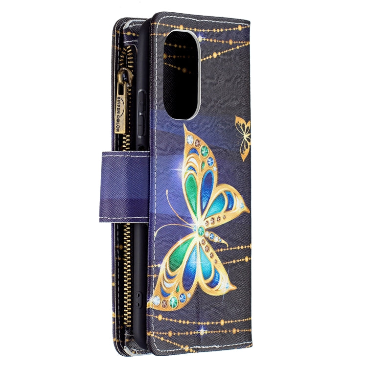 For Xiaomi Mi 11i / Poco F3 / Redmi K40 / K40 Pro Colored Drawing Pattern Zipper Horizontal Flip Leather Case with Holder & Card Slots & Wallet