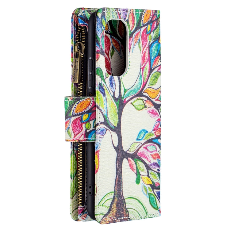 For Xiaomi Mi 11i / Poco F3 / Redmi K40 / K40 Pro Colored Drawing Pattern Zipper Horizontal Flip Leather Case with Holder & Card Slots & Wallet