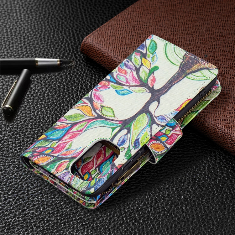 For Xiaomi Mi 11i / Poco F3 / Redmi K40 / K40 Pro Colored Drawing Pattern Zipper Horizontal Flip Leather Case with Holder & Card Slots & Wallet
