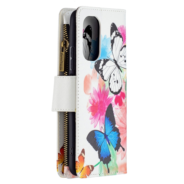 For Xiaomi Mi 11i / Poco F3 / Redmi K40 / K40 Pro Colored Drawing Pattern Zipper Horizontal Flip Leather Case with Holder & Card Slots & Wallet