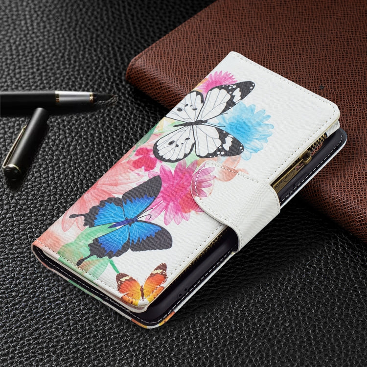 For Xiaomi Mi 11i / Poco F3 / Redmi K40 / K40 Pro Colored Drawing Pattern Zipper Horizontal Flip Leather Case with Holder & Card Slots & Wallet