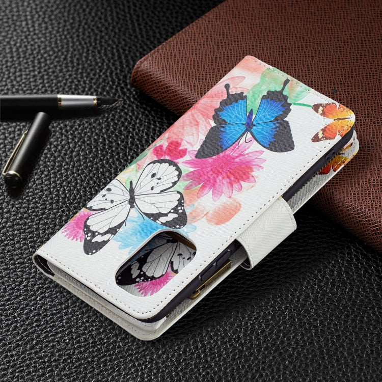 For Xiaomi Mi 11i / Poco F3 / Redmi K40 / K40 Pro Colored Drawing Pattern Zipper Horizontal Flip Leather Case with Holder & Card Slots & Wallet