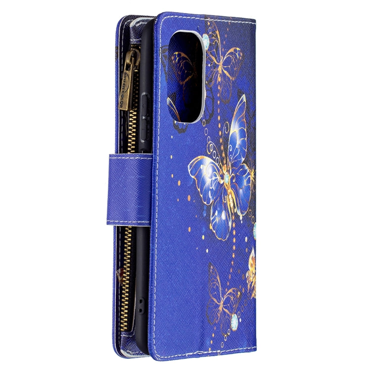 For Xiaomi Mi 11i / Poco F3 / Redmi K40 / K40 Pro Colored Drawing Pattern Zipper Horizontal Flip Leather Case with Holder & Card Slots & Wallet