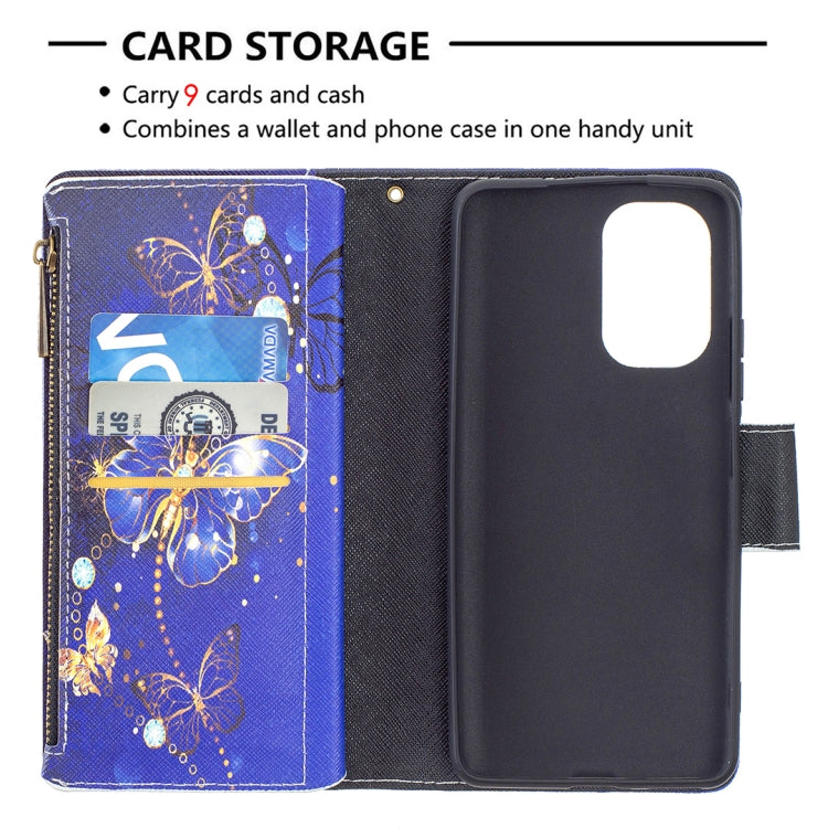 For Xiaomi Mi 11i / Poco F3 / Redmi K40 / K40 Pro Colored Drawing Pattern Zipper Horizontal Flip Leather Case with Holder & Card Slots & Wallet