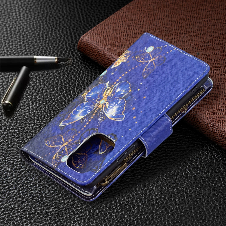 For Xiaomi Mi 11i / Poco F3 / Redmi K40 / K40 Pro Colored Drawing Pattern Zipper Horizontal Flip Leather Case with Holder & Card Slots & Wallet