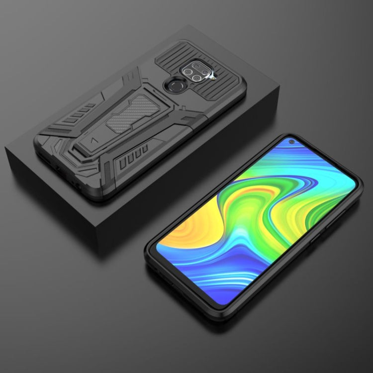 For Xiaomi Redmi Note 9 War Chariot Series Armor All-inclusive Shockproof PC + TPU Protective Case with Invisible Holder