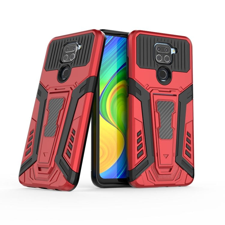 For Xiaomi Redmi Note 9 War Chariot Series Armor All-inclusive Shockproof PC + TPU Protective Case with Invisible Holder