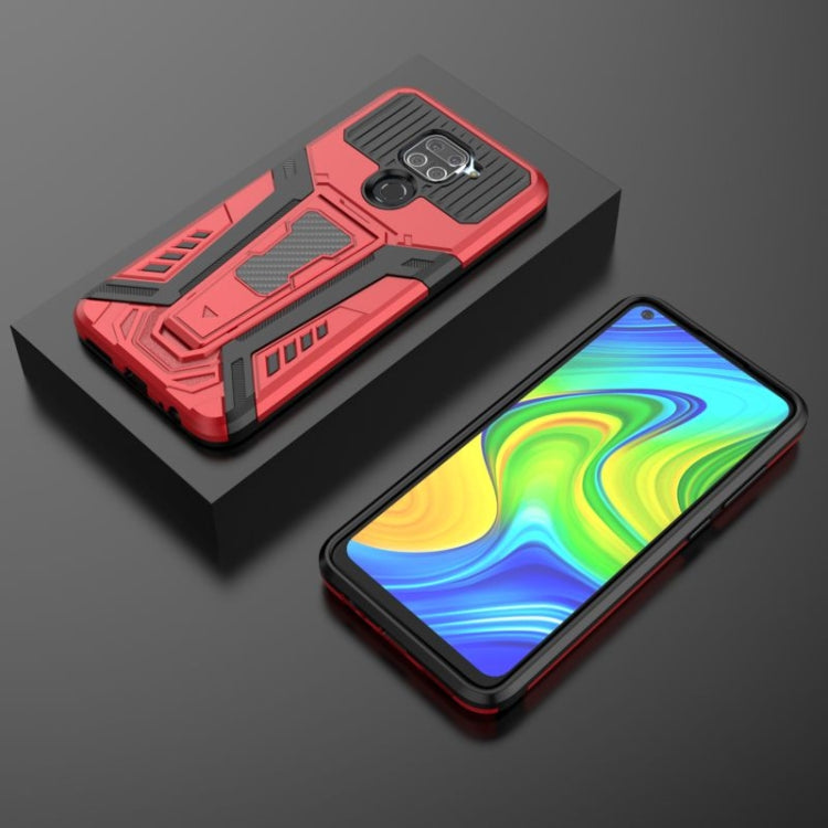For Xiaomi Redmi Note 9 War Chariot Series Armor All-inclusive Shockproof PC + TPU Protective Case with Invisible Holder