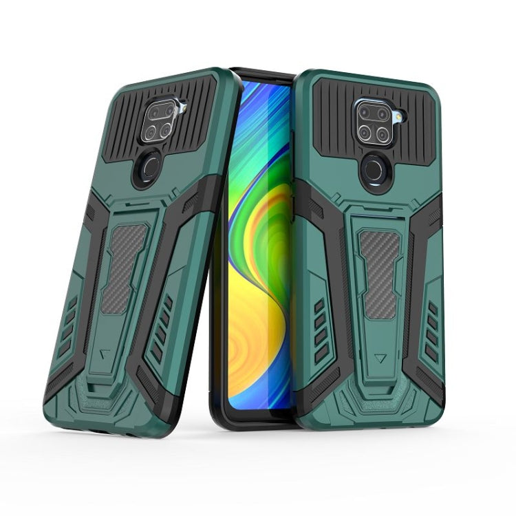 For Xiaomi Redmi Note 9 War Chariot Series Armor All-inclusive Shockproof PC + TPU Protective Case with Invisible Holder
