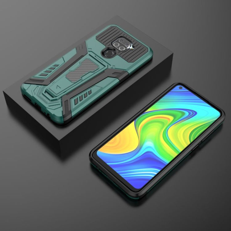 For Xiaomi Redmi Note 9 War Chariot Series Armor All-inclusive Shockproof PC + TPU Protective Case with Invisible Holder