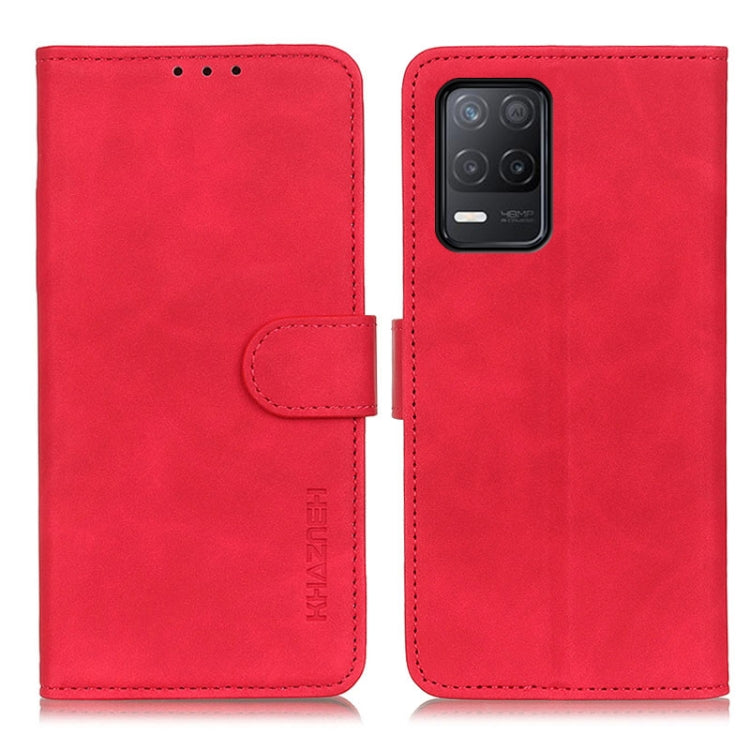 For Realme 9 5G / Realme 8 5G / Realme V13 5G KHAZNEH Retro Texture PU + TPU Horizontal Flip Leather Case