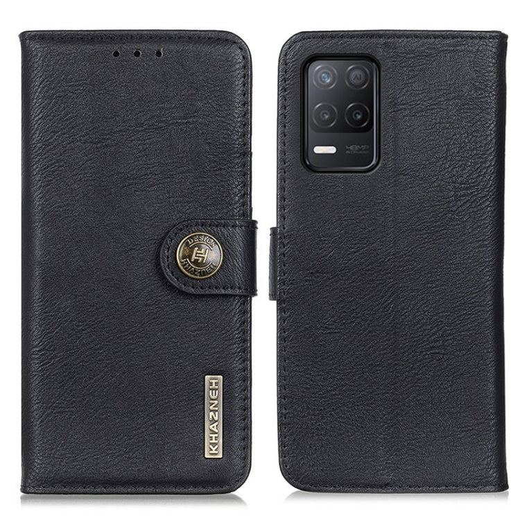 For Realme 9 5G / Realme 8 5G / Realme V13 5G KHAZNEH Cowhide Texture Horizontal Flip Leather Case