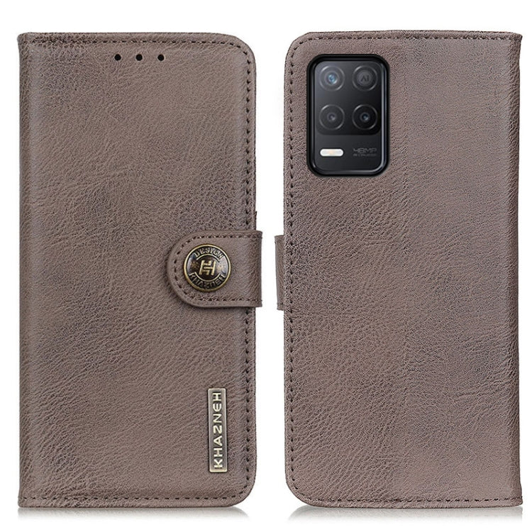 For Realme 9 5G / Realme 8 5G / Realme V13 5G KHAZNEH Cowhide Texture Horizontal Flip Leather Case