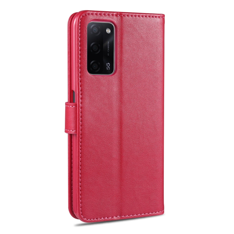 For OPPO A55 5G AZNS Sheepskin Texture Horizontal Flip Leather Case with Holder & Card Slots & Wallet