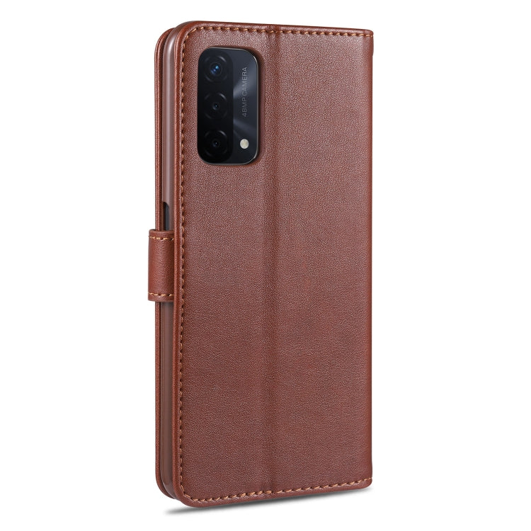 For OPPO A93 5G AZNS Sheepskin Texture Horizontal Flip Leather Case with Holder & Card Slots & Wallet