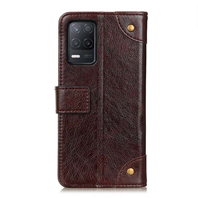 For Realme 9 5G / Realme 8 5G / Realme V13 5G Copper Buckle Nappa Texture Flip Leather Case