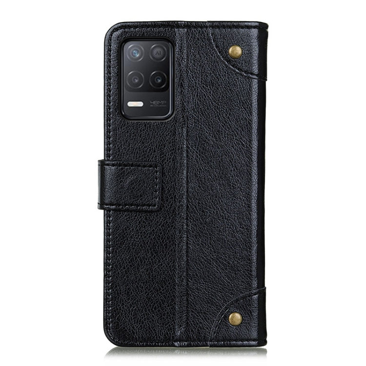 For Realme 9 5G / Realme 8 5G / Realme V13 5G Copper Buckle Nappa Texture Flip Leather Case
