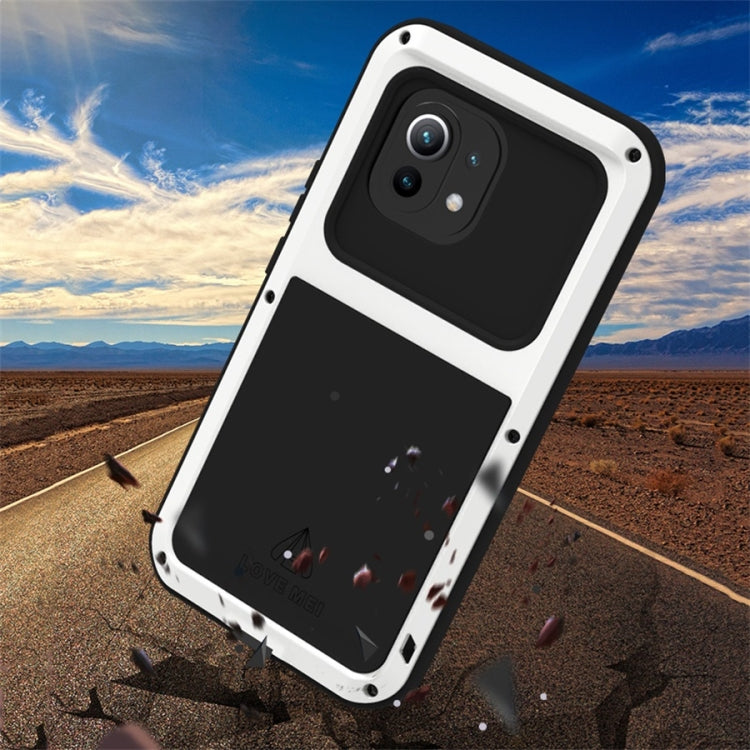 For Xiaomi Mi 11 LOVE MEI Metal Shockproof Waterproof Dustproof Protective Case without Glass