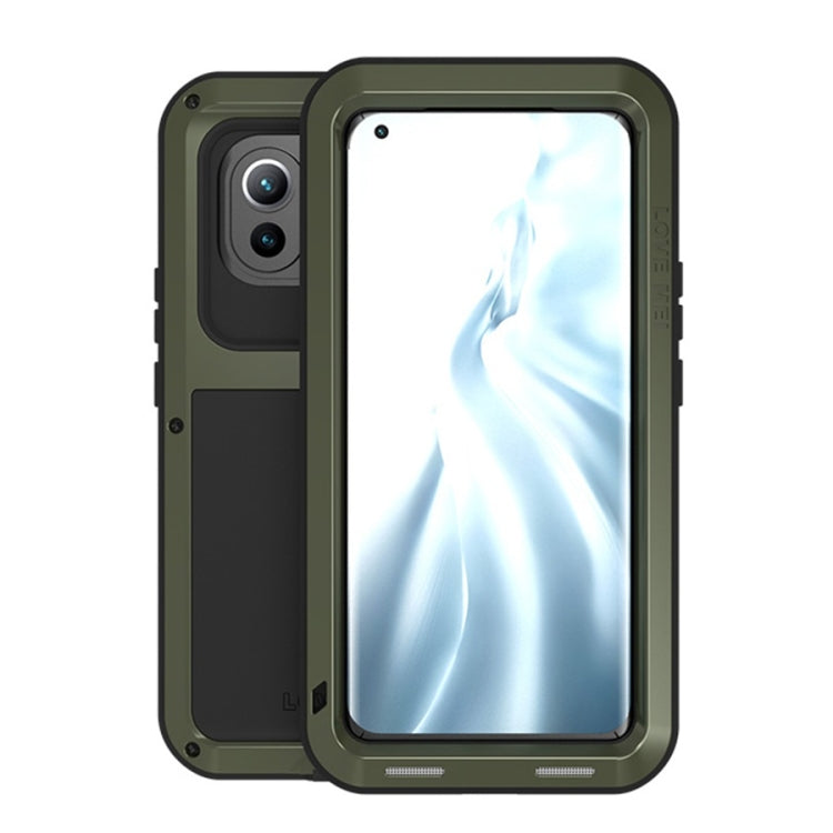 For Xiaomi Mi 11 LOVE MEI Metal Shockproof Waterproof Dustproof Protective Case without Glass